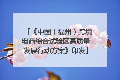 《中国（福州）跨境电商综合试验区高质量发展行动方案》印发
