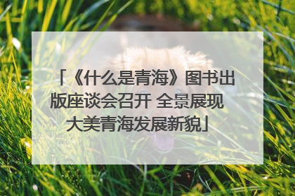 《什么是青海》图书出版座谈会召开 全景展现大美青海发展新貌