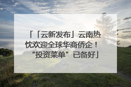 「云新发布」云南热忱欢迎全球华商侨企！“投资菜单”已备好