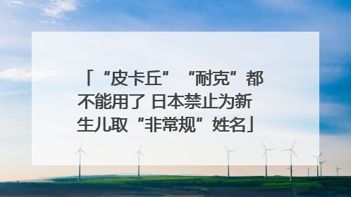 “皮卡丘”“耐克”都不能用了 日本禁止为新生儿取“非常规”姓名