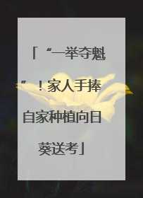 “一举夺魁”！家人手捧自家种植向日葵送考