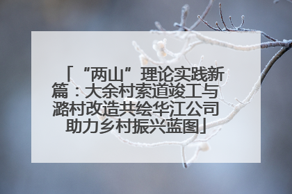 “两山”理论实践新篇：大余村索道竣工与潞村改造共绘华江公司助力乡村振兴蓝图
