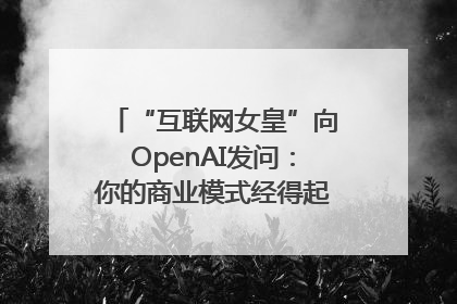 “互联网女皇”向OpenAI发问：你的商业模式经得起价格战考验么？