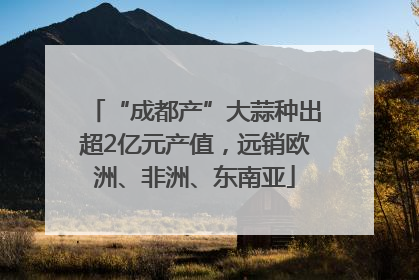 “成都产”大蒜种出超2亿元产值，远销欧洲、非洲、东南亚