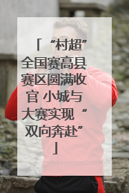 “村超”全国赛高县赛区圆满收官 小城与大赛实现“双向奔赴”