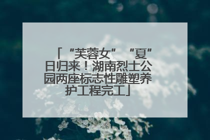 “芙蓉女”“夏”日归来！湖南烈士公园两座标志性雕塑养护工程完工