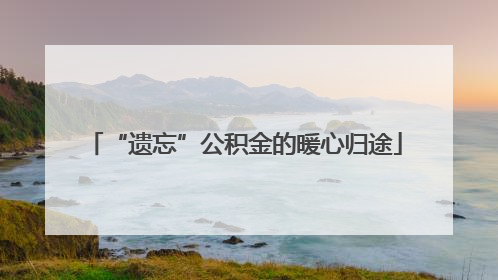 “遗忘”公积金的暖心归途
