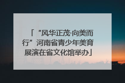 “风华正茂·向美而行”河南省青少年美育展演在省文化馆举办
