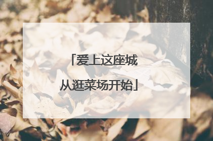 爱上这座城 从逛菜场开始