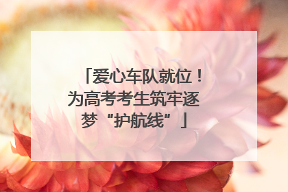 爱心车队就位！为高考考生筑牢逐梦“护航线”
