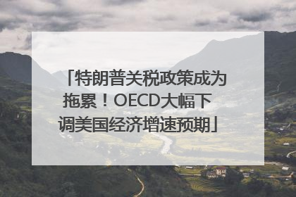 特朗普关税政策成为拖累！OECD大幅下调美国经济增速预期
