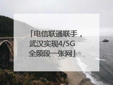 电信联通联手，武汉实现4/5G全频段一张网