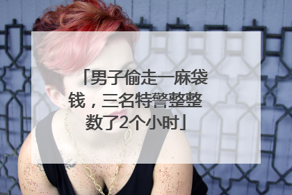 男子偷走一麻袋钱，三名特警整整数了2个小时