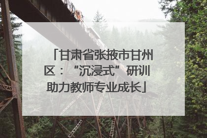 甘肃省张掖市甘州区：“沉浸式”研训助力教师专业成长