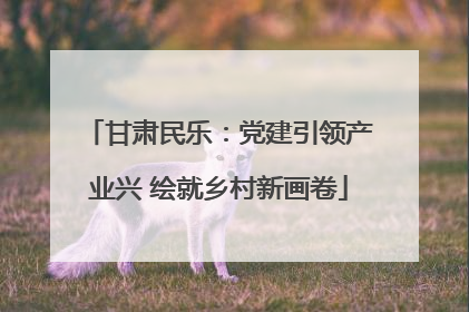 甘肃民乐：党建引领产业兴 绘就乡村新画卷