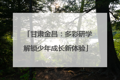 甘肃金昌：多彩研学解锁少年成长新体验