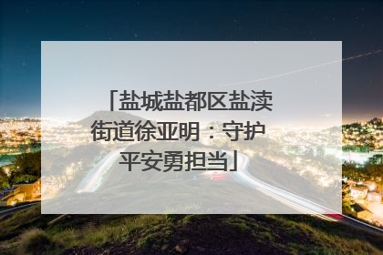 盐城盐都区盐渎街道徐亚明：守护平安勇担当