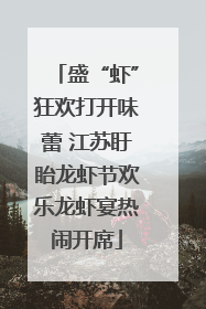 盛“虾”狂欢打开味蕾 江苏盱眙龙虾节欢乐龙虾宴热闹开席