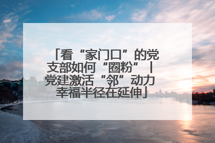 看“家门口”的党支部如何“圈粉”丨党建激活“邻”动力 幸福半径在延伸