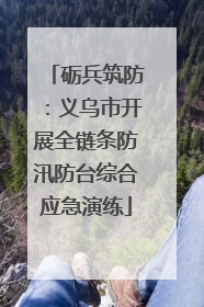 砺兵筑防：义乌市开展全链条防汛防台综合应急演练
