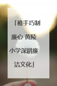 稚手巧制廉心 黄陵小学深耕廉洁文化