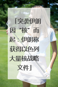 突袭伊朗因“核”而起：伊朗称获得以色列大量核战略文件