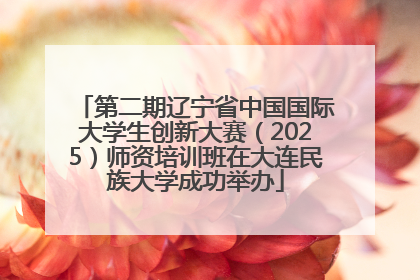 第二期辽宁省中国国际大学生创新大赛（2025）师资培训班在大连民族大学成功举办