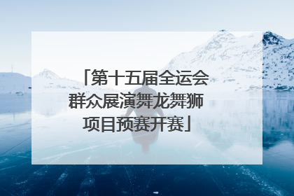 第十五届全运会群众展演舞龙舞狮项目预赛开赛
