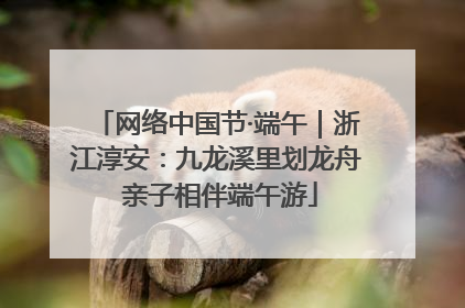 网络中国节·端午｜浙江淳安：九龙溪里划龙舟 亲子相伴端午游