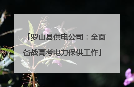 罗山县供电公司：全面备战高考电力保供工作