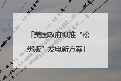 美国政府拟推“松绑版”发电新方案