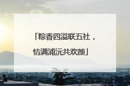 粽香四溢联五社，情满浦沅共欢颜