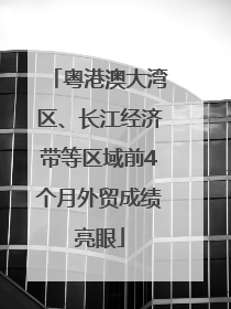 粤港澳大湾区、长江经济带等区域前4个月外贸成绩亮眼