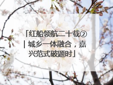 红船领航二十载②｜城乡一体融合，嘉兴范式破题时