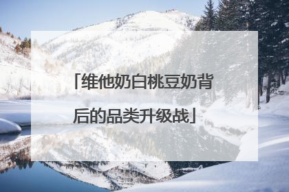维他奶白桃豆奶背后的品类升级战