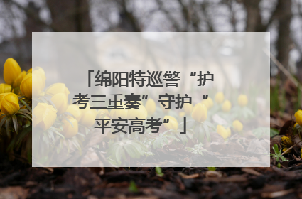绵阳特巡警“护考三重奏”守护“平安高考”
