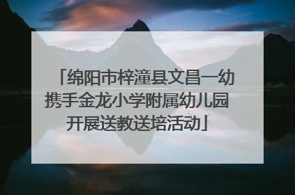 绵阳市梓潼县文昌一幼携手金龙小学附属幼儿园开展送教送培活动