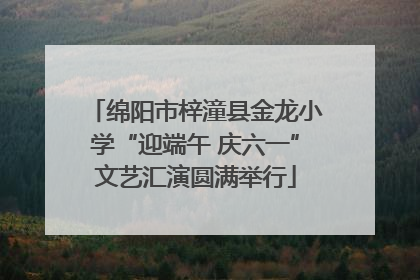 绵阳市梓潼县金龙小学“迎端午 庆六一”文艺汇演圆满举行