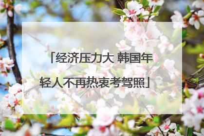 经济压力大 韩国年轻人不再热衷考驾照