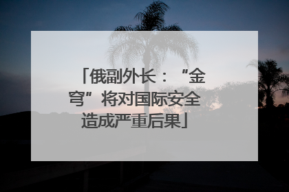 俄副外长：“金穹”将对国际安全造成严重后果