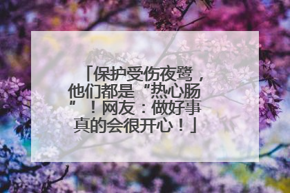 保护受伤夜鹭，他们都是“热心肠”！网友：做好事真的会很开心！