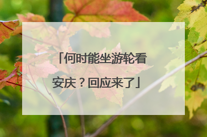 何时能坐游轮看安庆？回应来了
