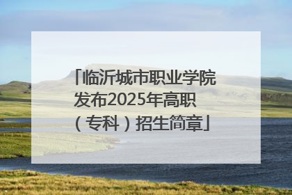 临沂城市职业学院发布2025年高职（专科）招生简章