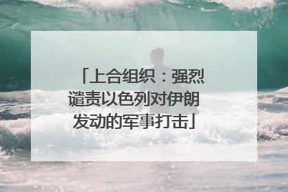 上合组织：强烈谴责以色列对伊朗发动的军事打击