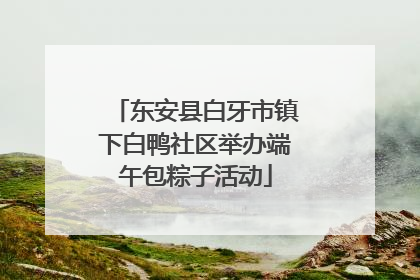 东安县白牙市镇下白鸭社区举办端午包粽子活动