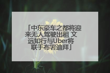 中东豪车之都将迎来无人驾驶出租 文远知行与Uber将联手布署迪拜