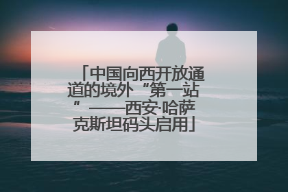 中国向西开放通道的境外“第一站”——西安·哈萨克斯坦码头启用