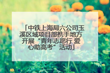 中铁上海局六公司玉溪区域项目部携手地方开展“青年志愿行 爱心助高考”活动