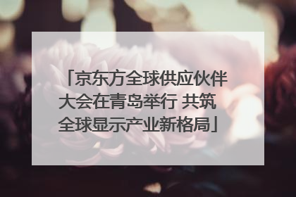 京东方全球供应伙伴大会在青岛举行 共筑全球显示产业新格局
