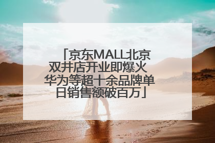 京东MALL北京双井店开业即爆火 华为等超十余品牌单日销售额破百万